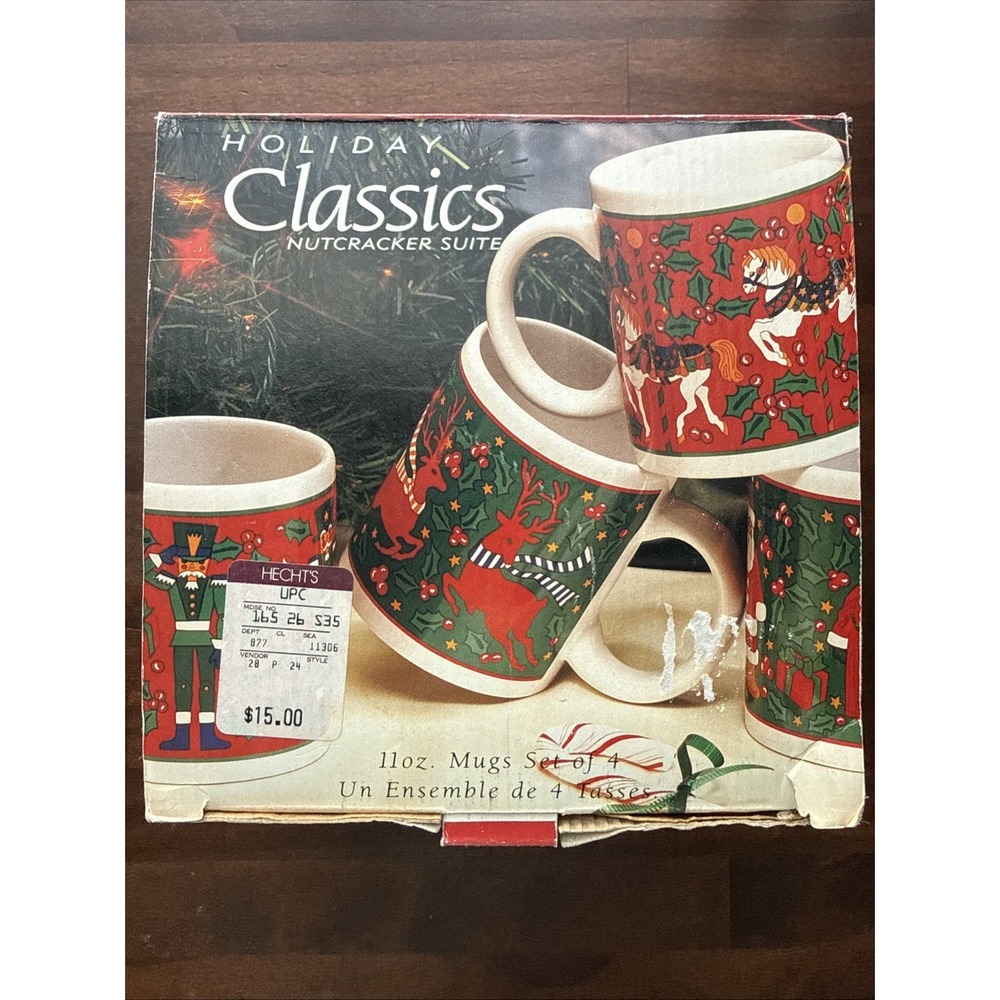 VTG 1993 Riviera/Van Beers Holiday Classics Nutcracker Suite Mugs Original Box